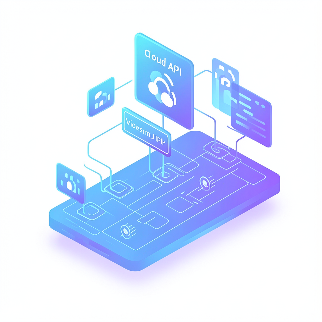 Diagram showing URL-to-video import API workflow with async processing and storage delivery